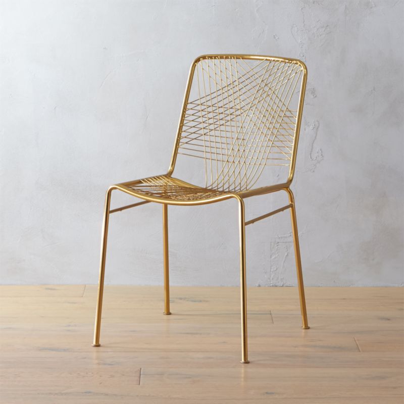 alpha brass chair CB2