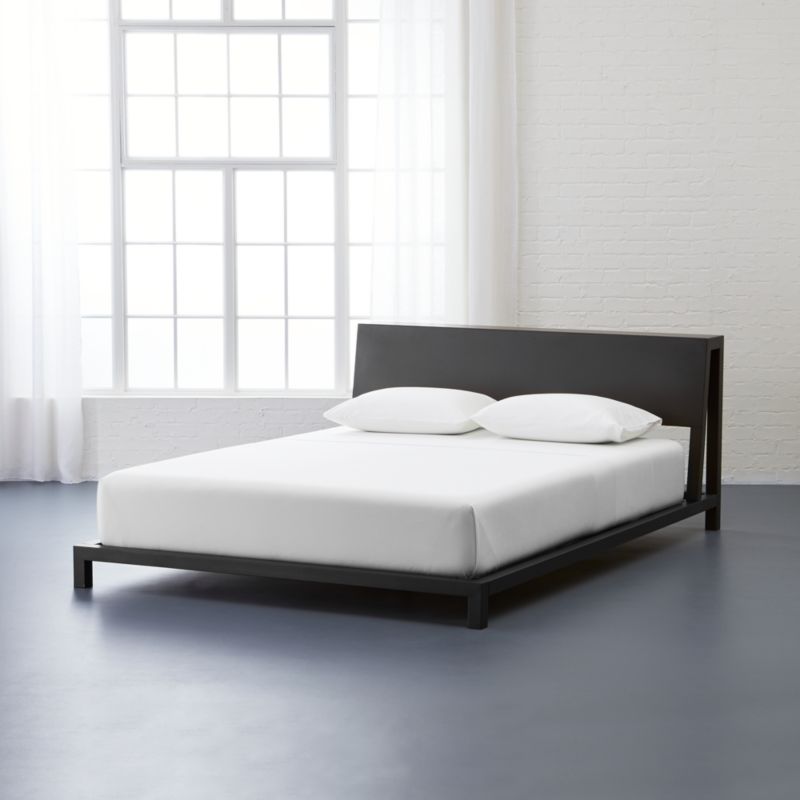alpine gunmetal king bed CB2