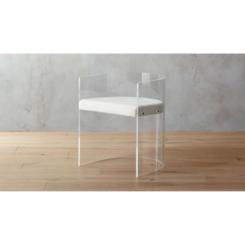 antonio acrylic accent chair CB2
