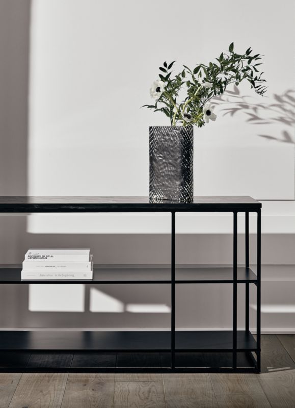 Caged Black Marble Media Console