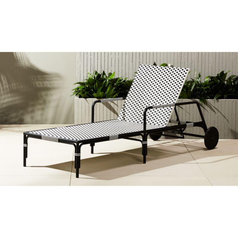 caprice resin wicker chaise lounge chair CB2
