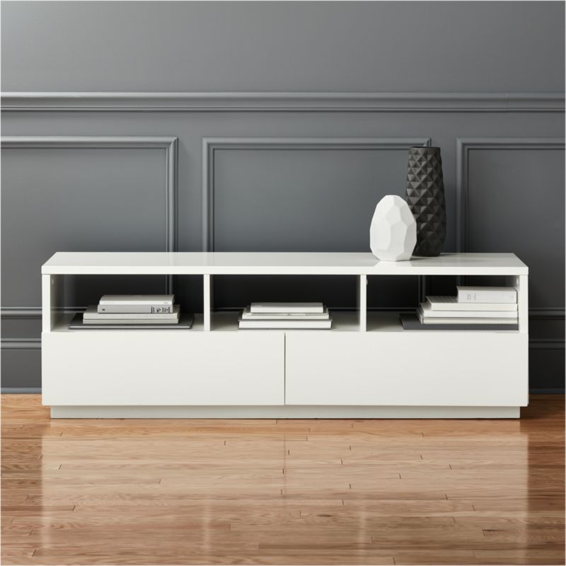 chill white media console CB2