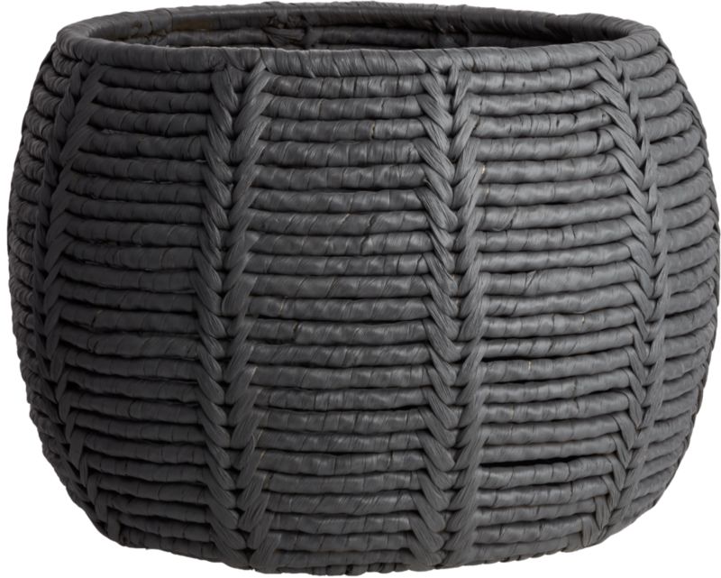 cinder grey basket CB2