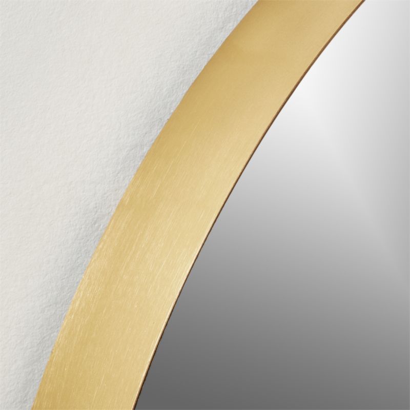 Croft Brass Round Wall Mirror 36"