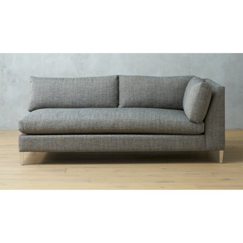 decker grey two seater sofa CB2
