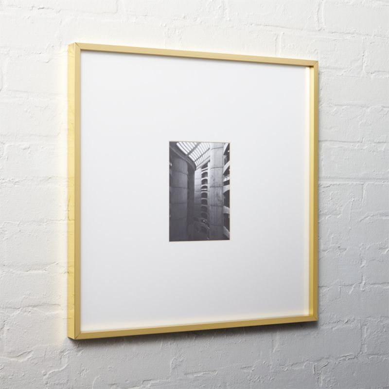 gallery brass 5x7 picture frame + Reviews CB2