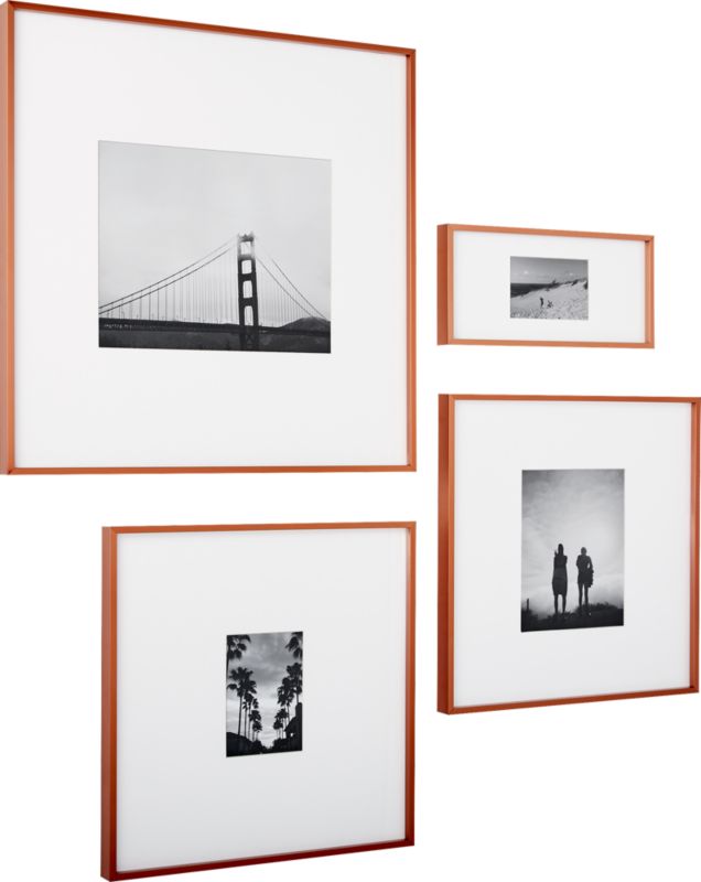 gallery copper 5x7 picture frame with white mat in picture frames
