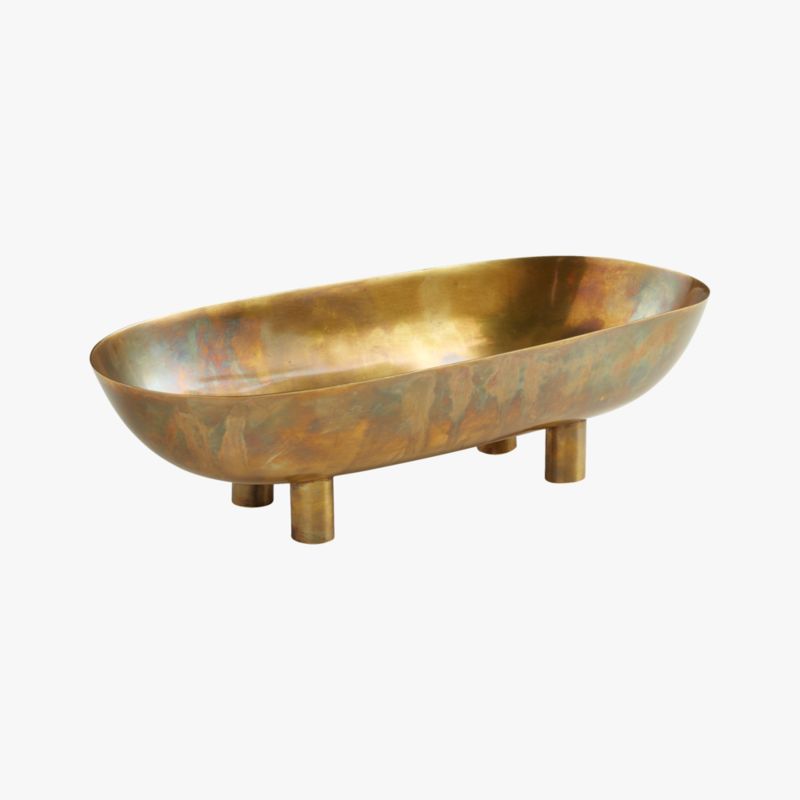 Gleam Brass Footed Bowl