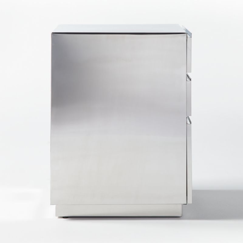 Hudson 3Drawer Polished Stainless Steel File