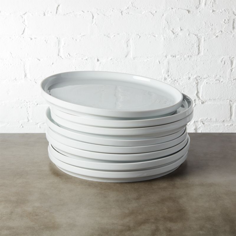 set of 8 ledge dinner plates CB2