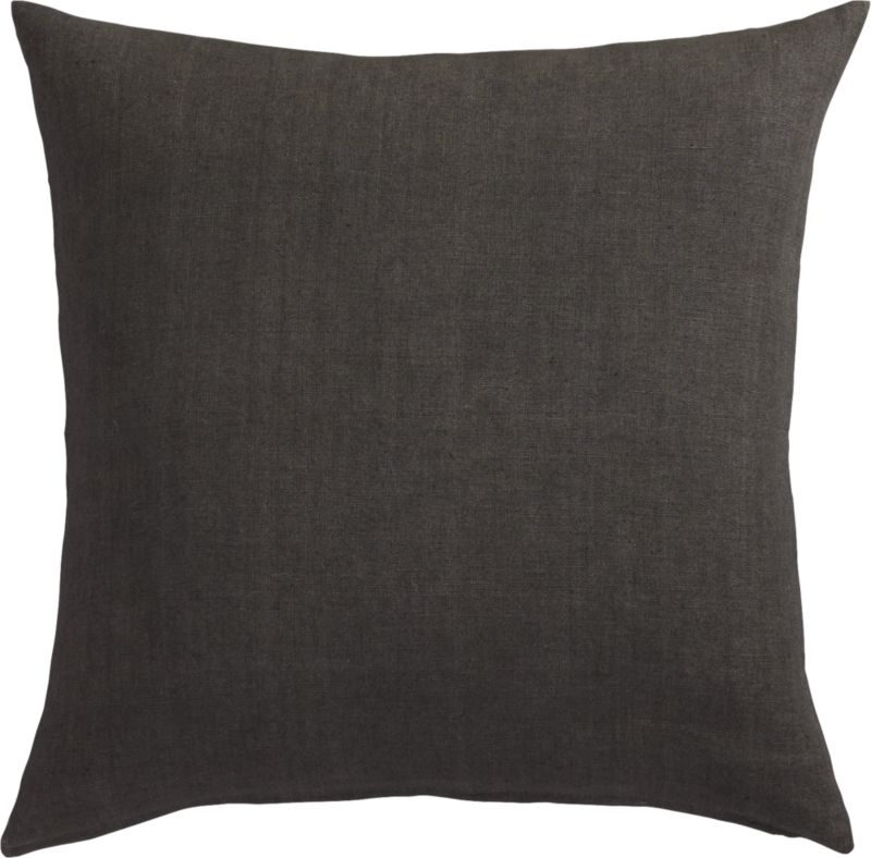 20" linon dark grey pillow CB2