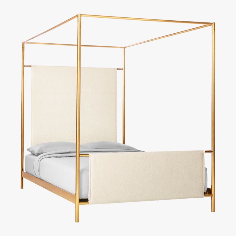 Odessa Shearling Canopy Bed Queen