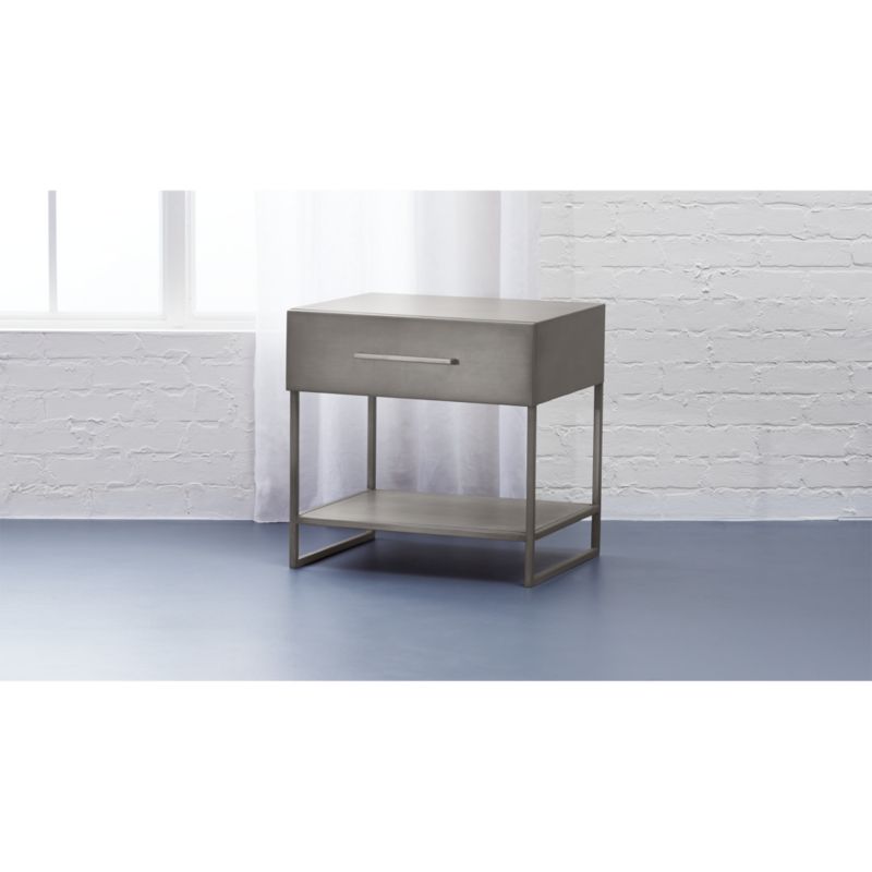 proof metal nightstand CB2