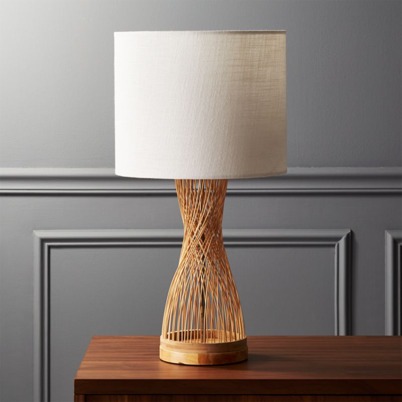 Rattan Table Lamp + Reviews CB2