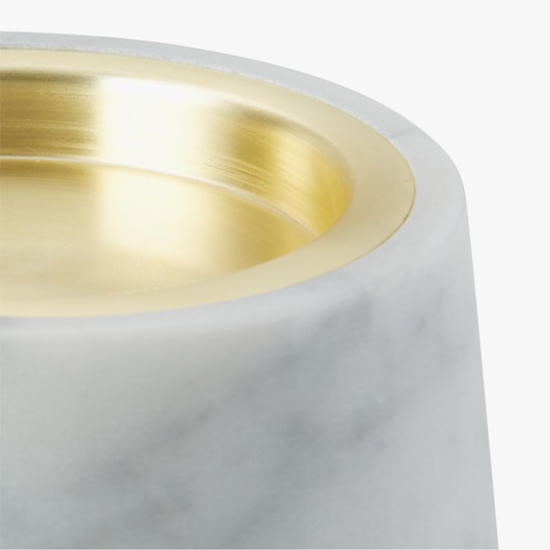 Riley White Marble Pillar Candle Holder