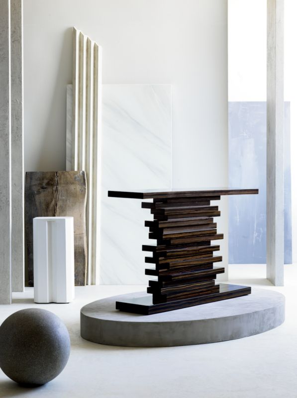 Stack HiGloss Wood Console Table