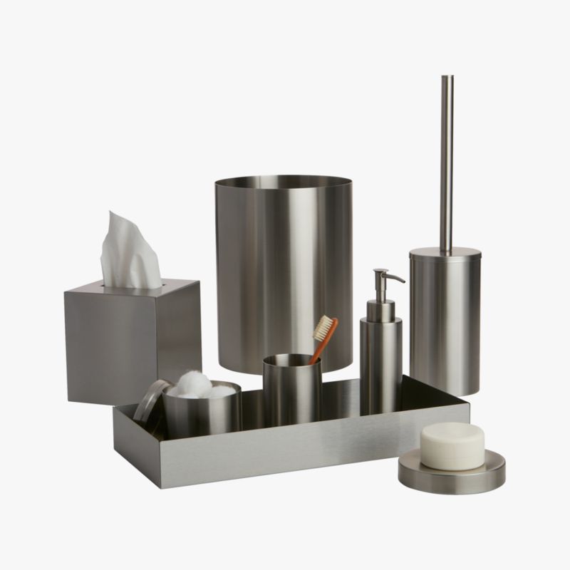 stainless steel bath accessories CB2