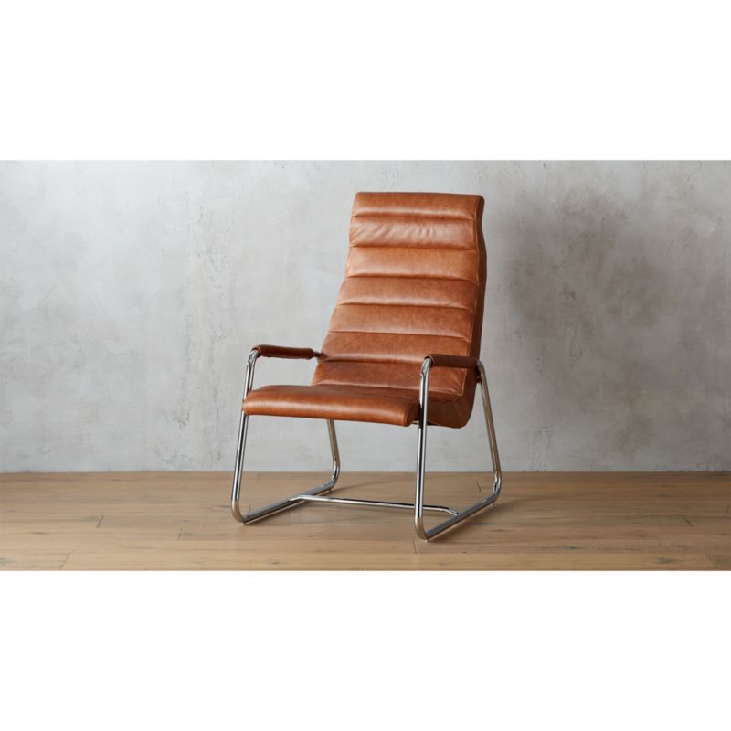 terreno leather chair CB2