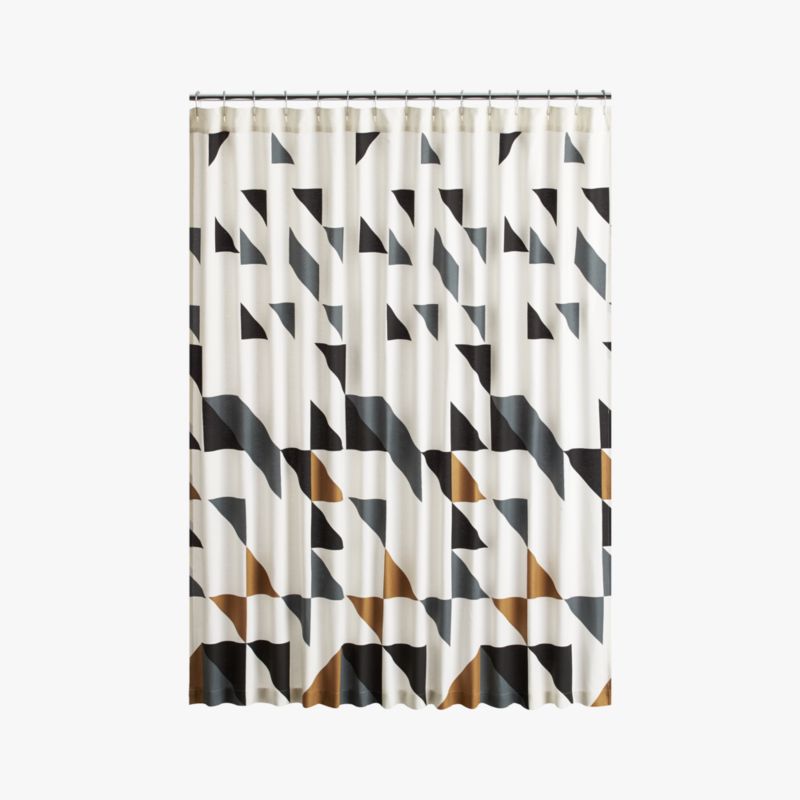triangle shower curtain | CB2