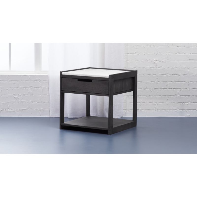 tux marble top nightstand CB2