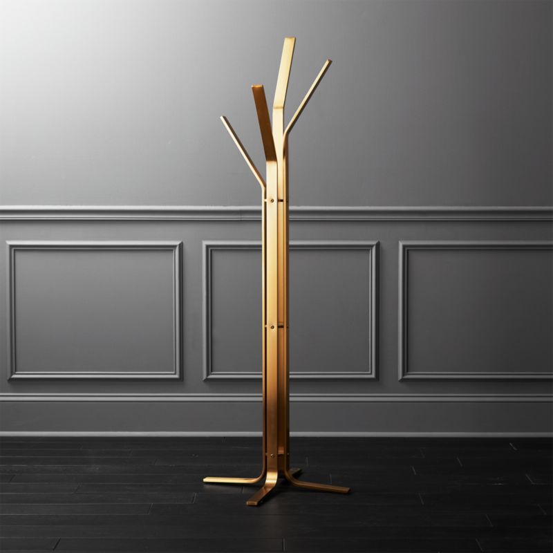 Valentina Standing Gold Coat Rack