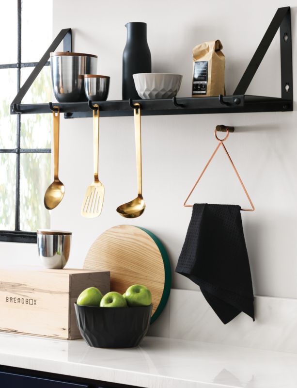 Set of 3 Brushed Gold Kitchen Utensils