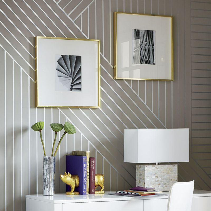 DIY Linear Wallpaper Idea Central The CB2 Blog