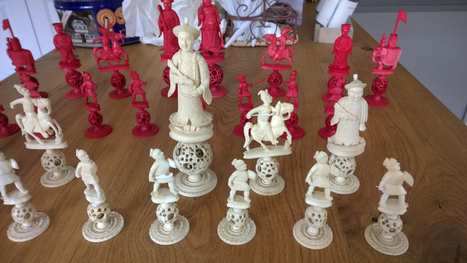 Antique ivory chinese carved chess set, where to sell