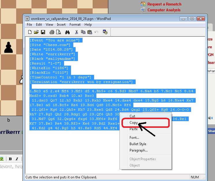 HOW TO POST A GAME CHESSAHOLICA