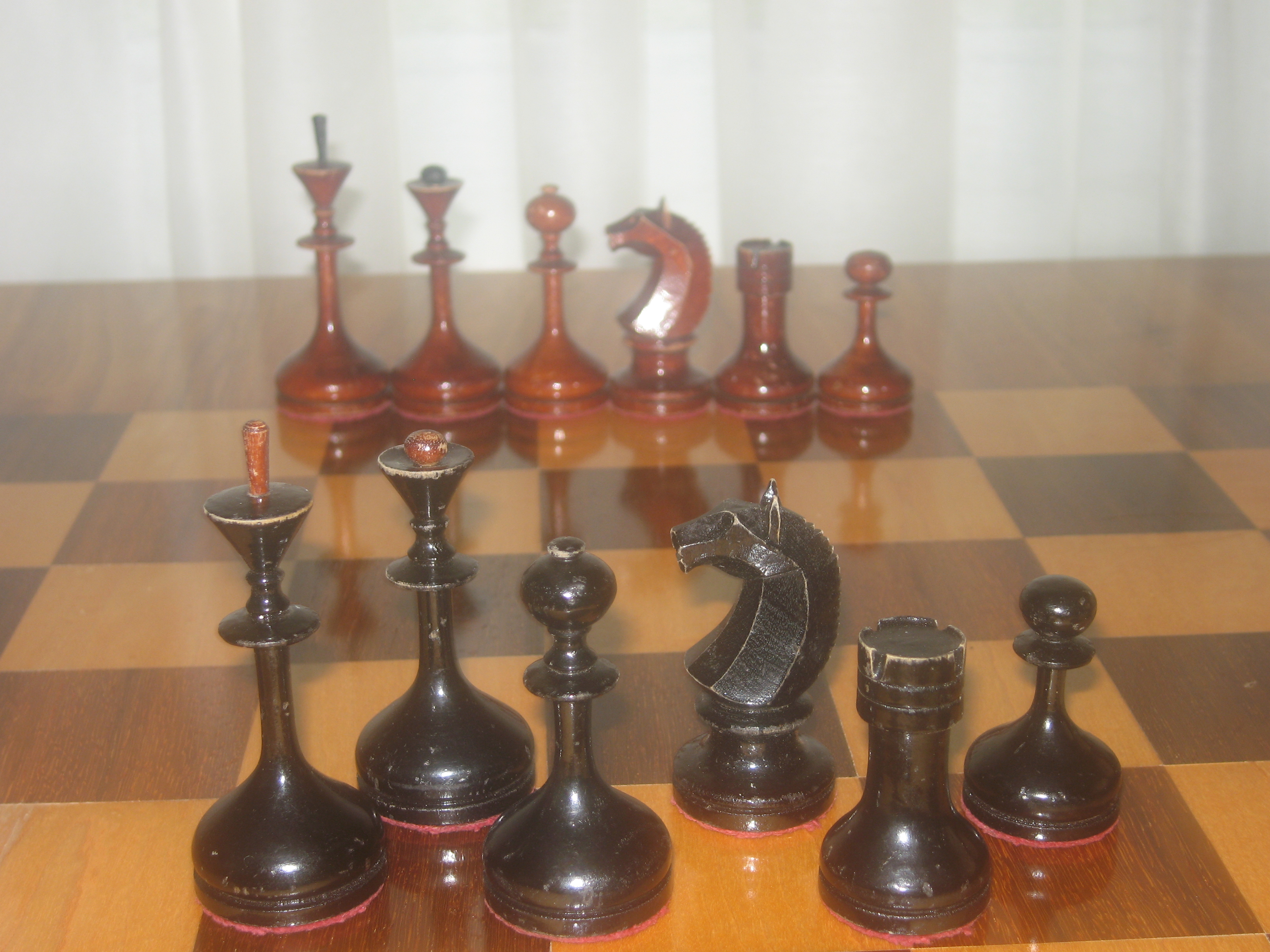 Vintage Soviet Russian Chess Set circa 1950s
