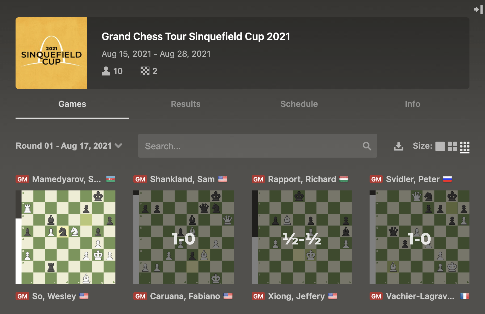 Sinquefield Cup Day 1 Caruana, Dominguez, MVL Win In 1st Round