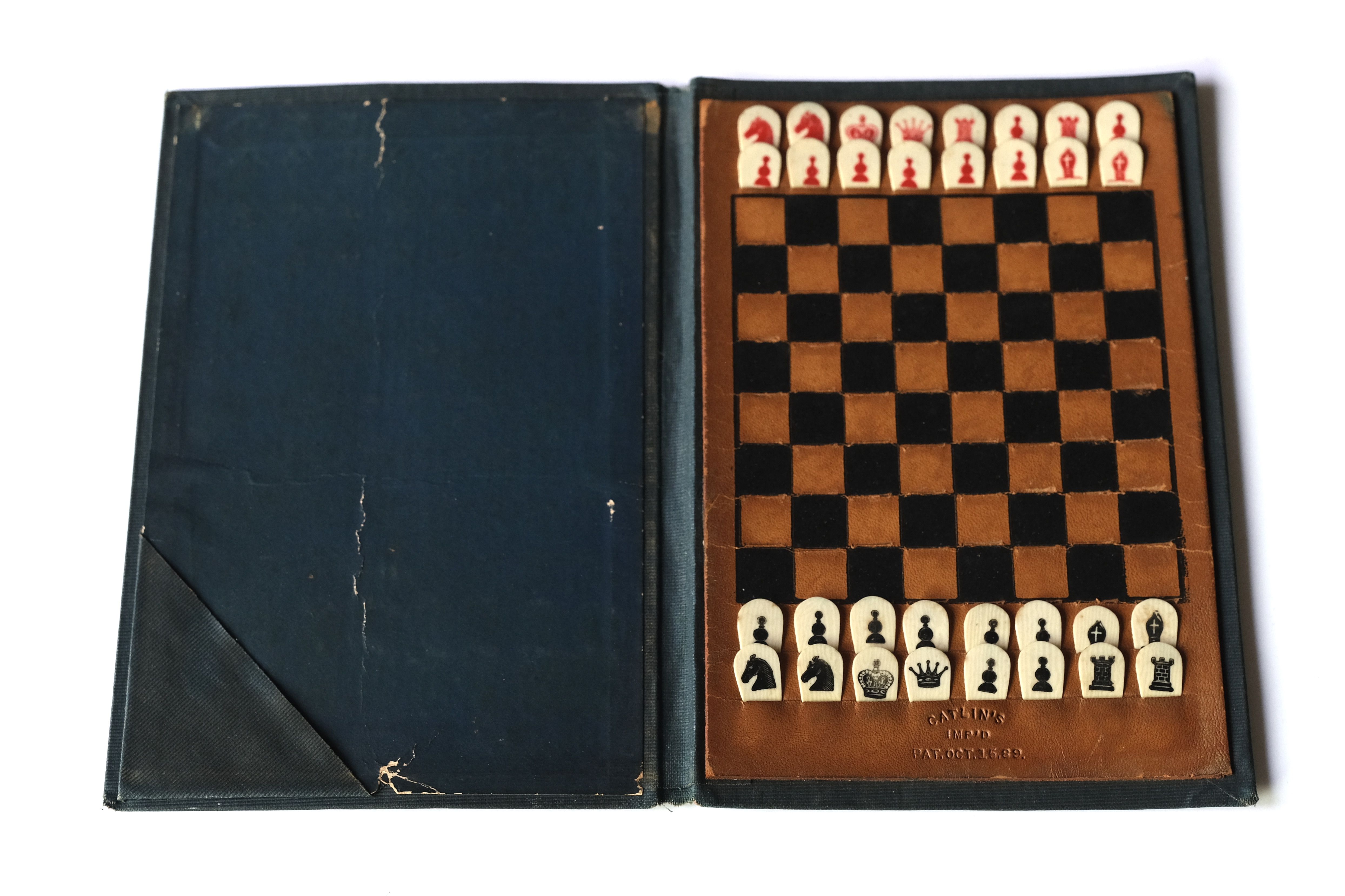 Mystified by a 130yo pocket chess board r/Leathercraft