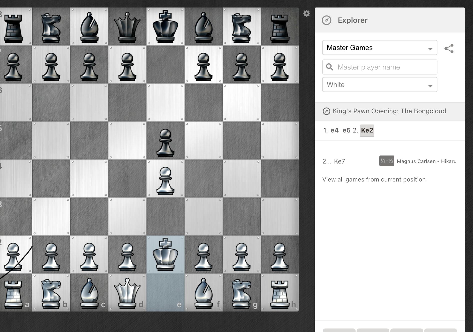 RECOGNIZES BONGCLOUD! Chess Forums