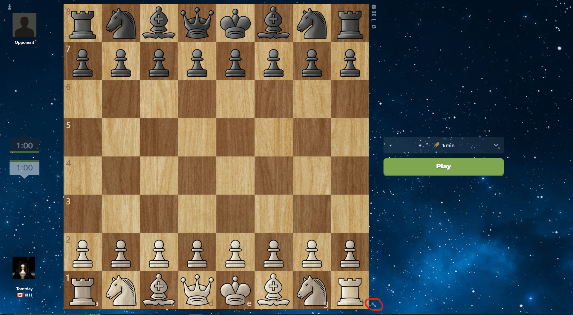 Why can't the chess board be EXPANDED to the maximal space available in