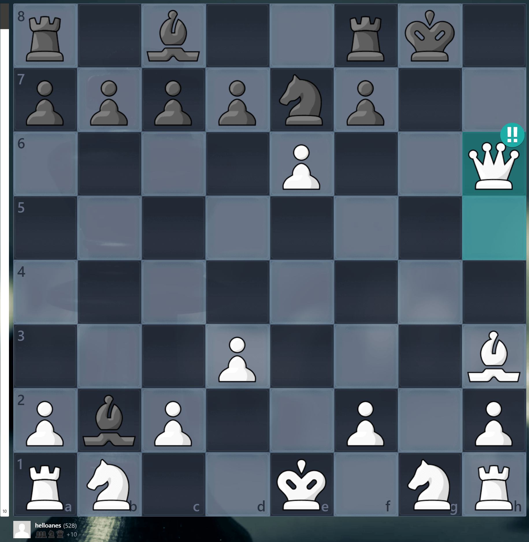 When a 500 ELO player makes 3 brilliant moves in a row.