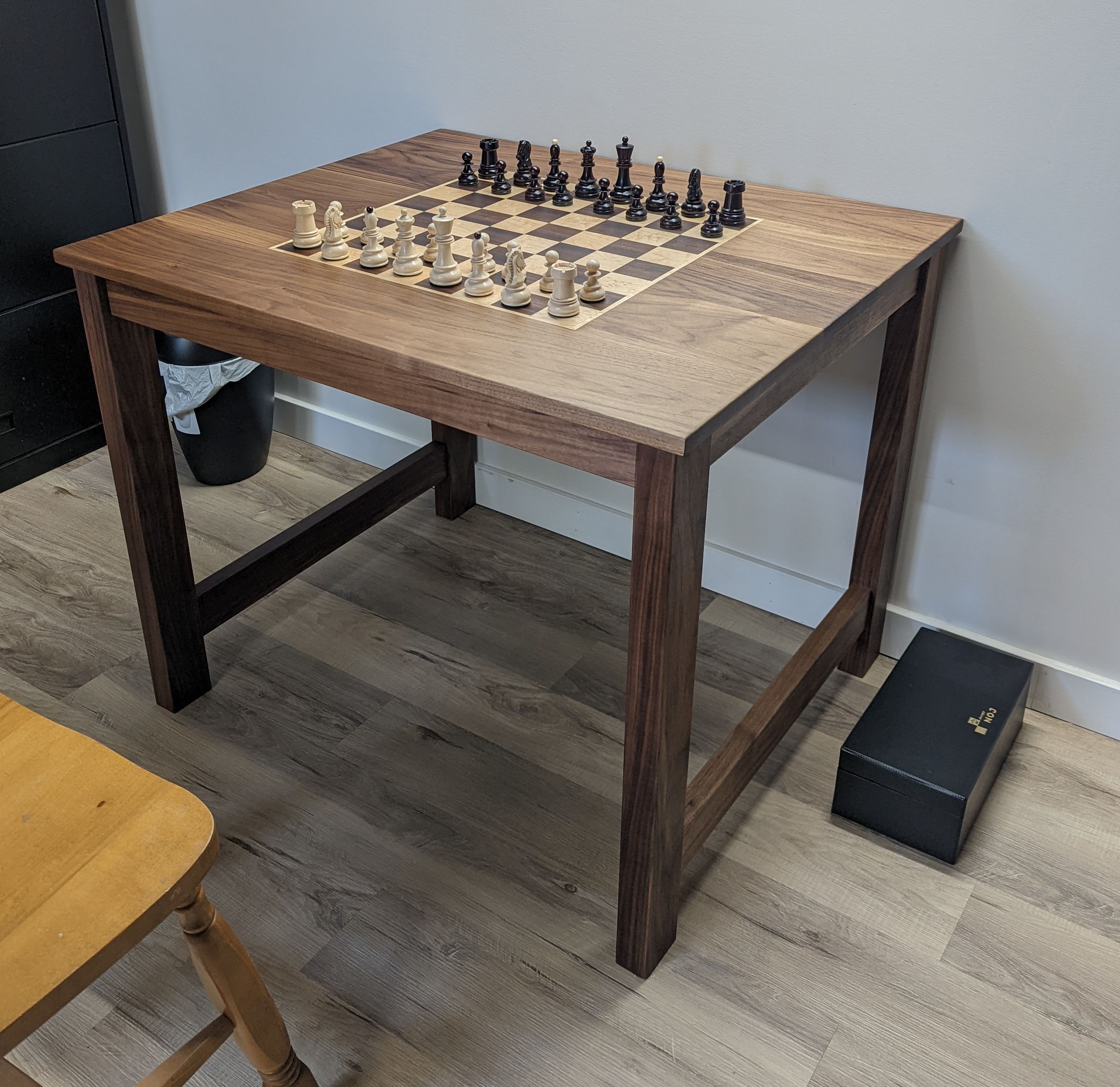 Chess table from MillRoadWoodworking Chess Forums