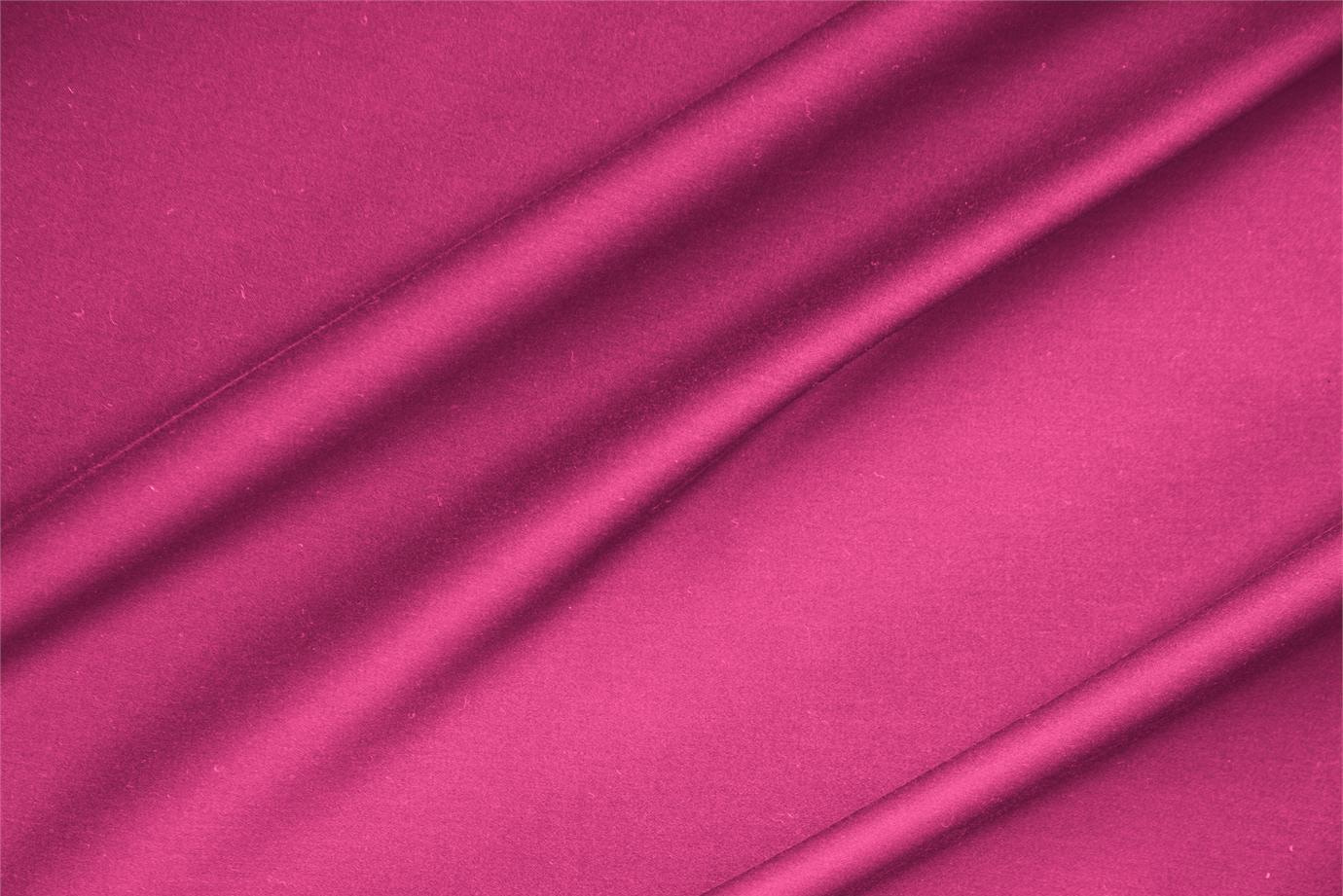 Fuchsia lightweight stretch cotton sateen fabric for dressmaking
