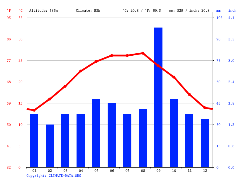 Hidalgo climate Weather Hidalgo & temperature by month