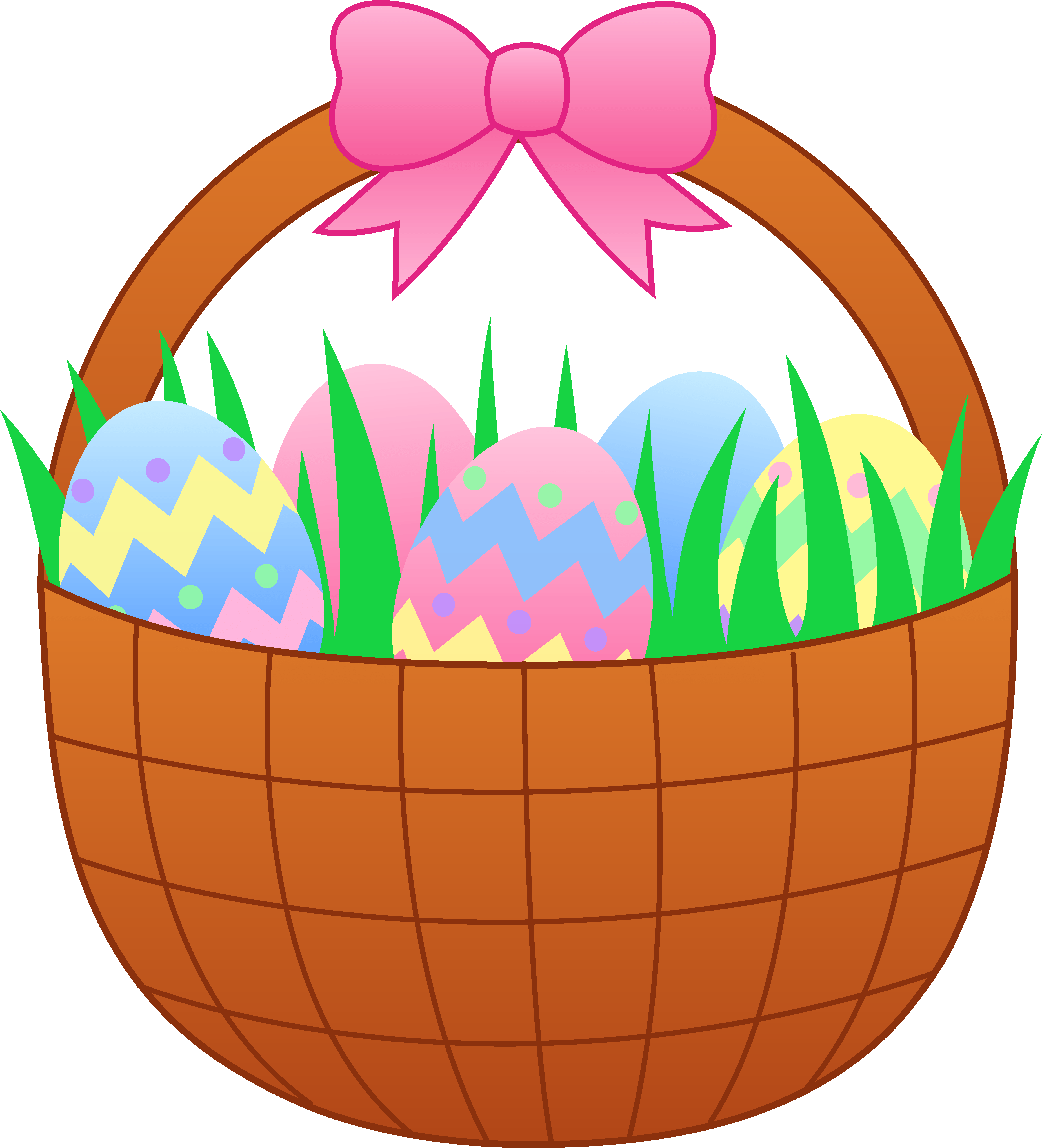 Cute Easter Basket With Eggs Clipart Panda Free Clipart Images
