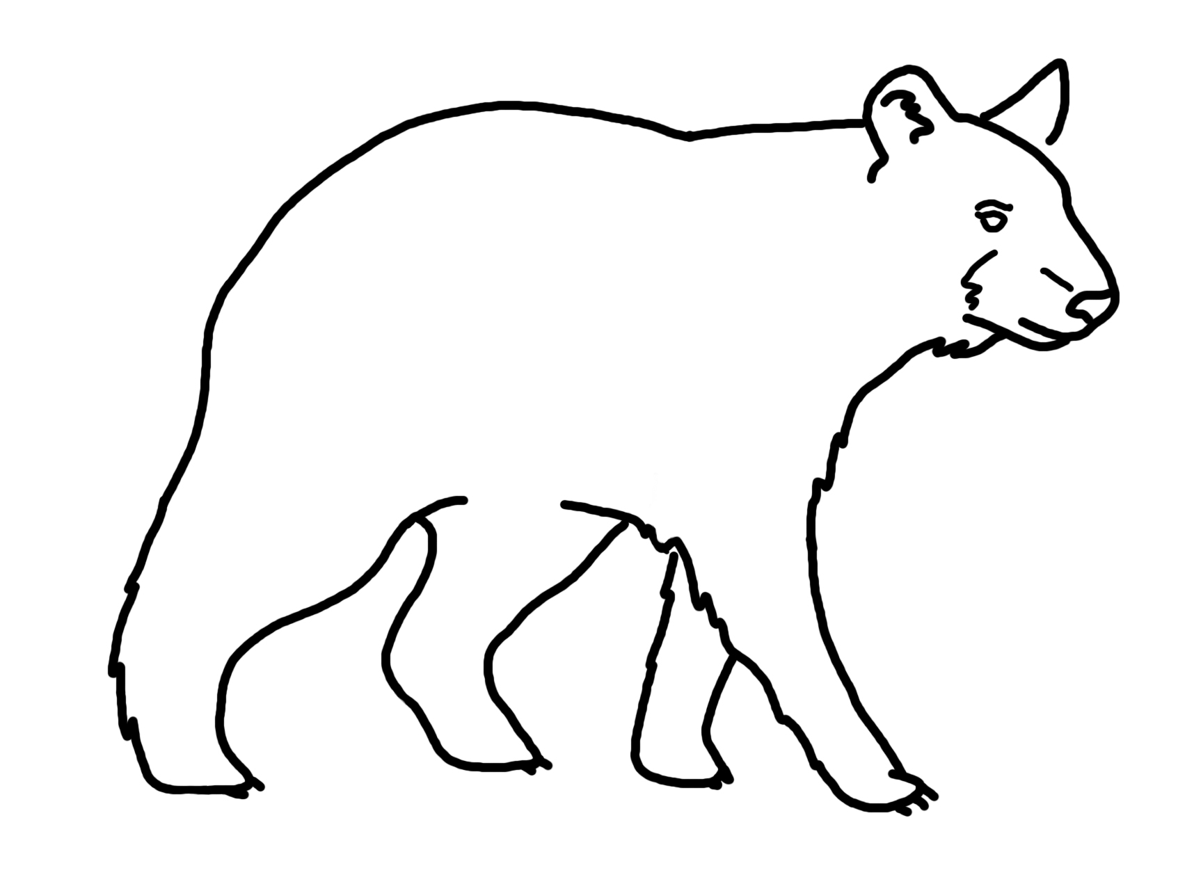 Standing Black Bear Drawing Clipart Panda Free Clipart