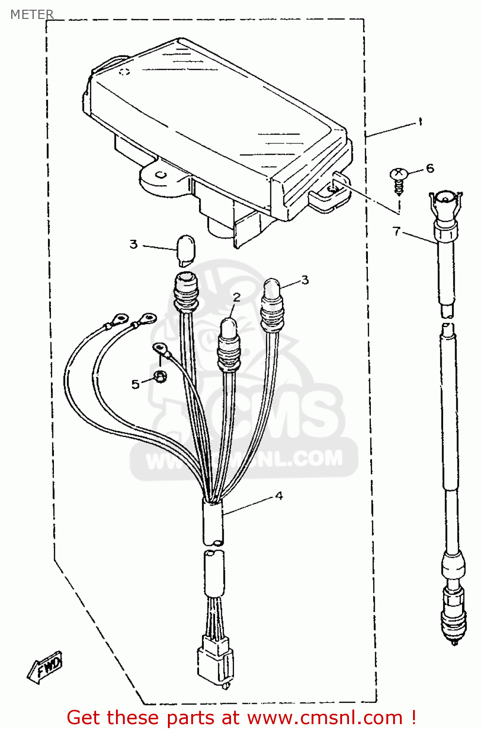 3WGH3550R1 Speedometer Cable A Yamaha buy the 3WGH3550R100 at CMSNL