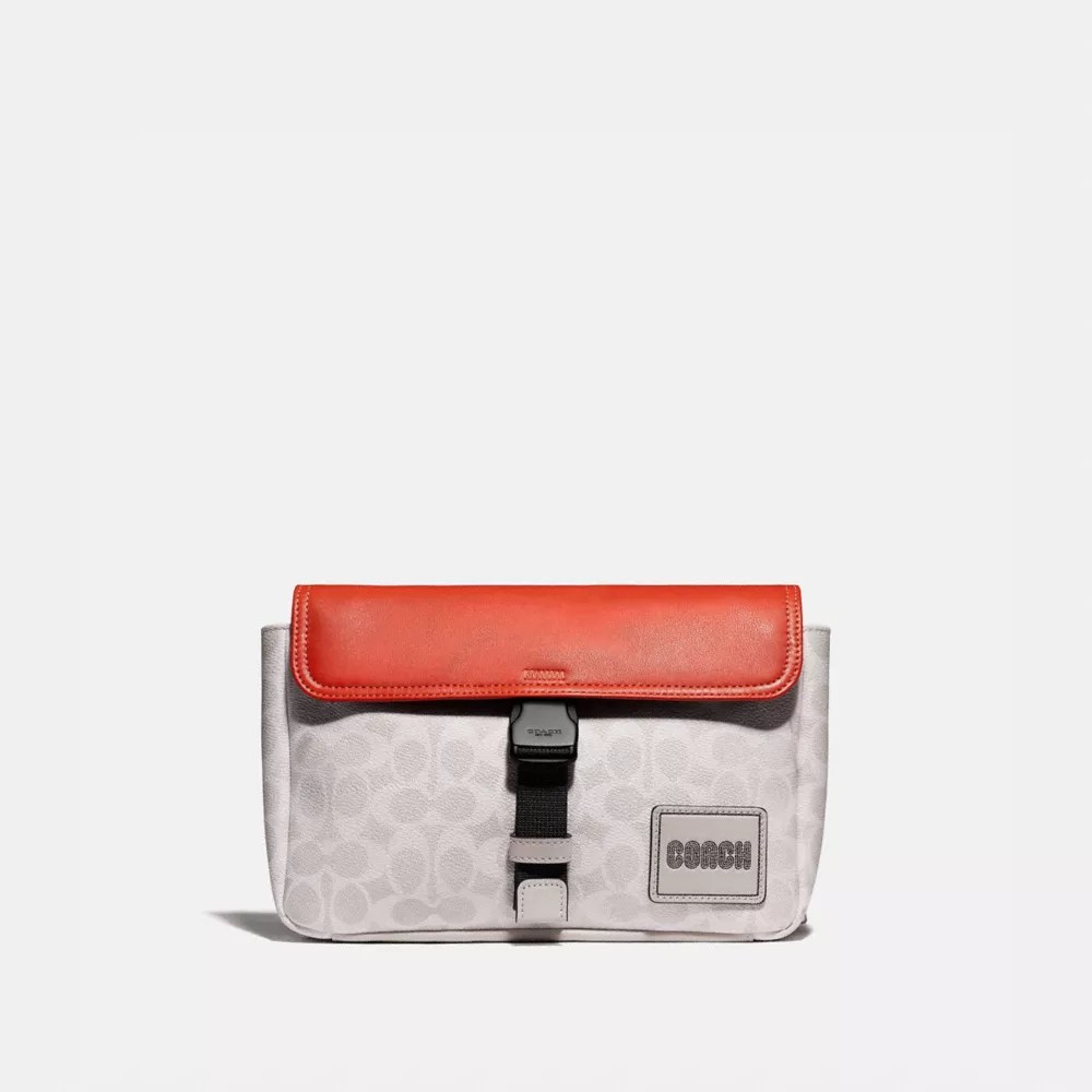COACH® Pacer Belt Bag In Signature Canvas With Coach Patch