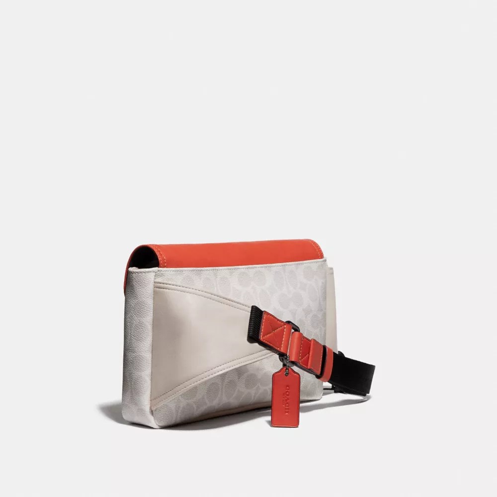 COACH® Pacer Belt Bag In Signature Canvas With Coach Patch