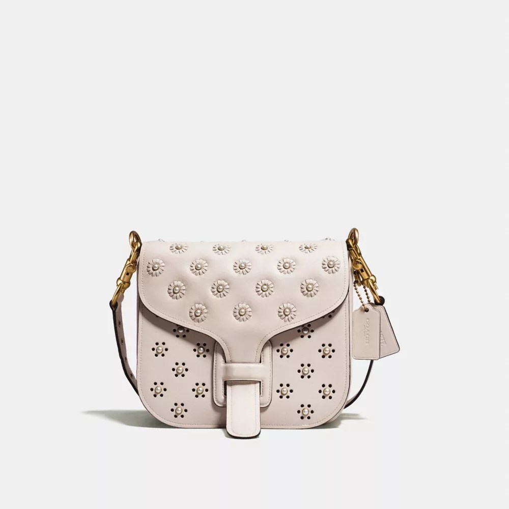 Courier Bag In Glovetanned Leather With Whipstitch Eyelet And Snake