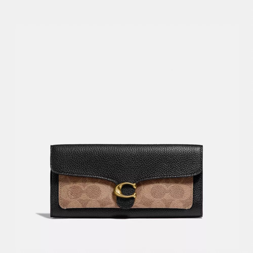 COACH® Tabby Long Wallet In Colorblock Signature Canvas