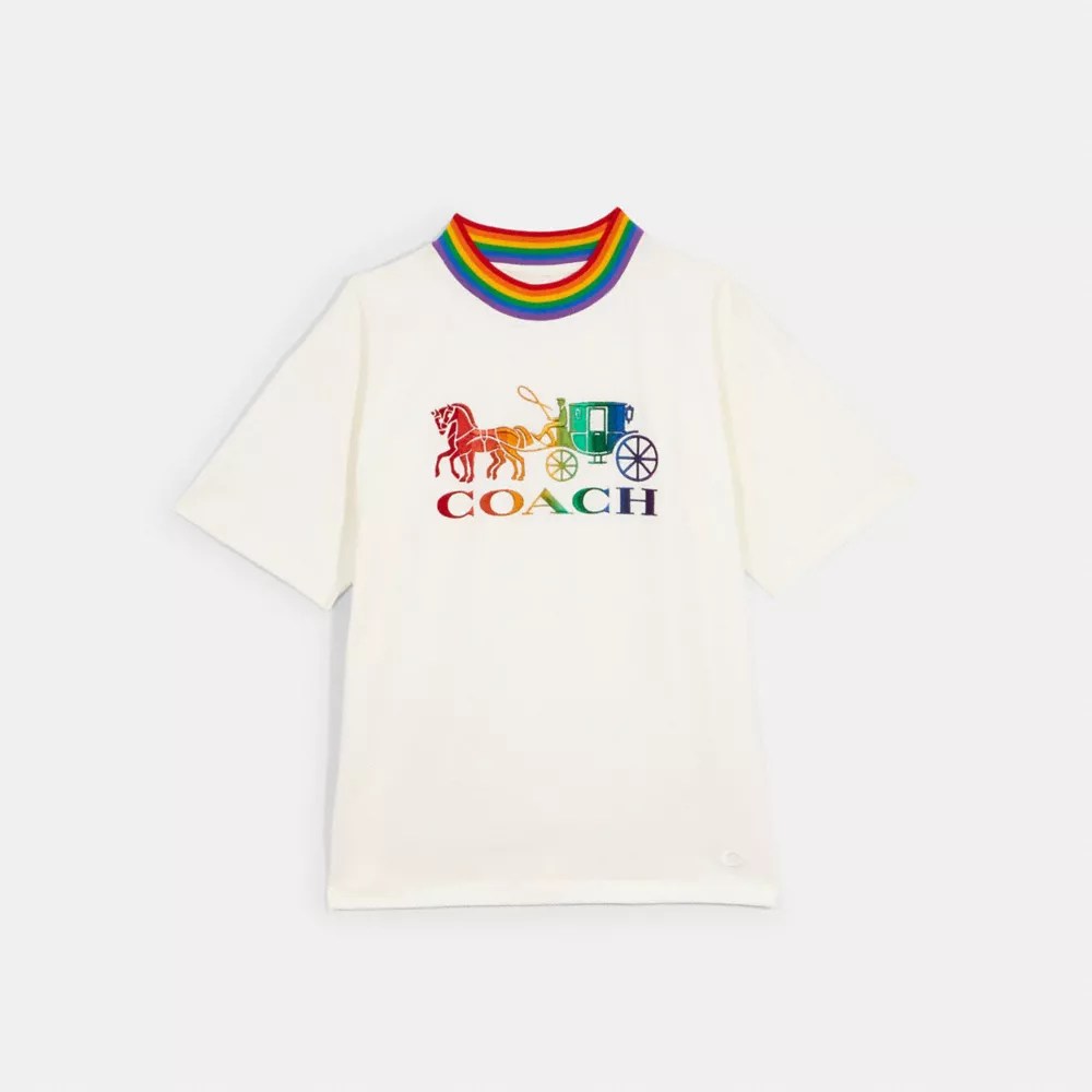 COACH® Outlet Coach Rainbow Neck T Shirt