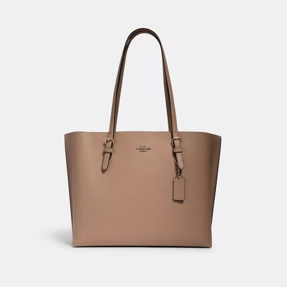 Coach Women's Mollie Tote In Gold/taupe Oxblood ModeSens