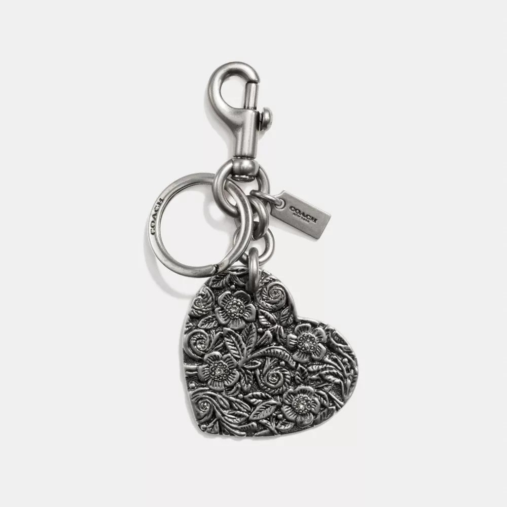 Tooled Heart Bag Charm COACH®