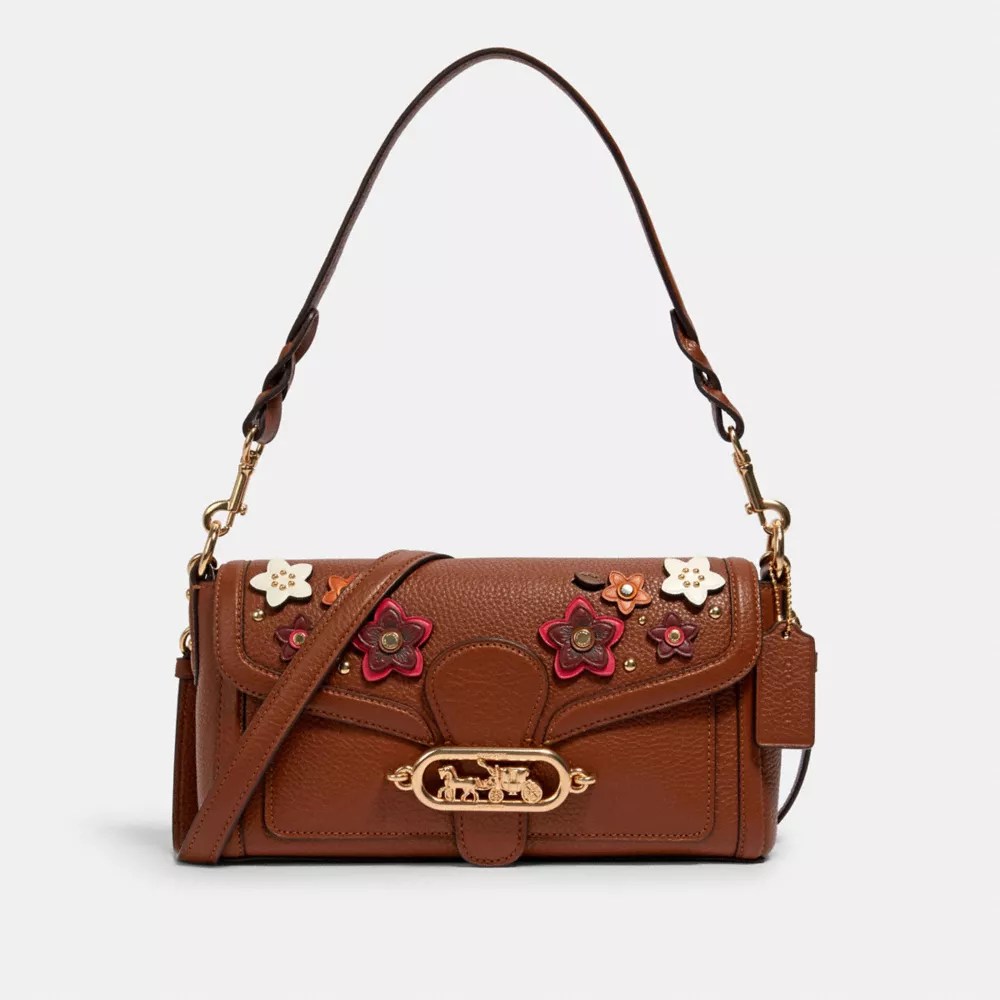 COACH® Outlet Jade Shoulder Bag With Daisy Applique