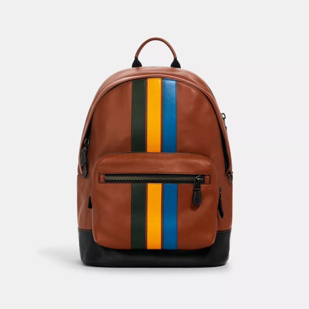 COACH® Outlet West Backpack With Varsity Stripe